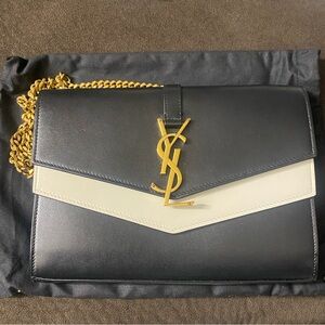 COA- YSL colorblock Leather shoulder wallet